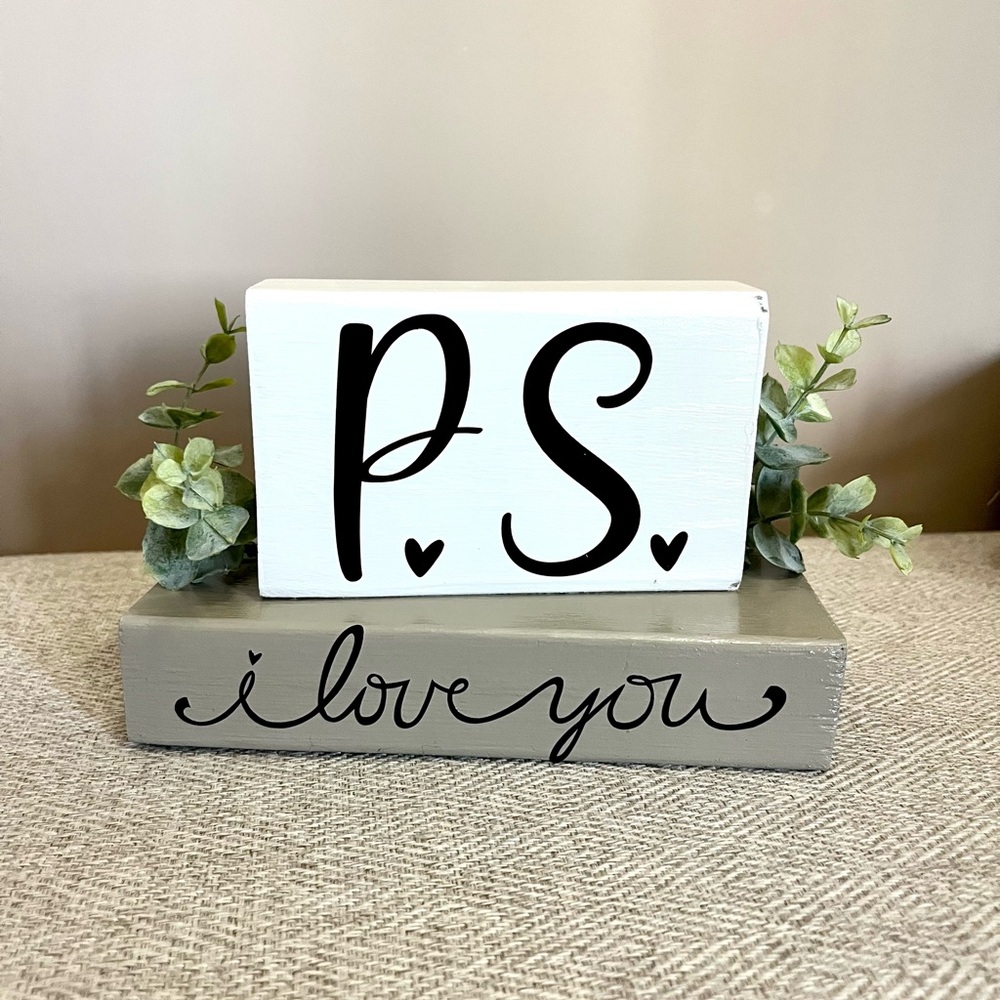 Decorative Wooden Blocks with Script